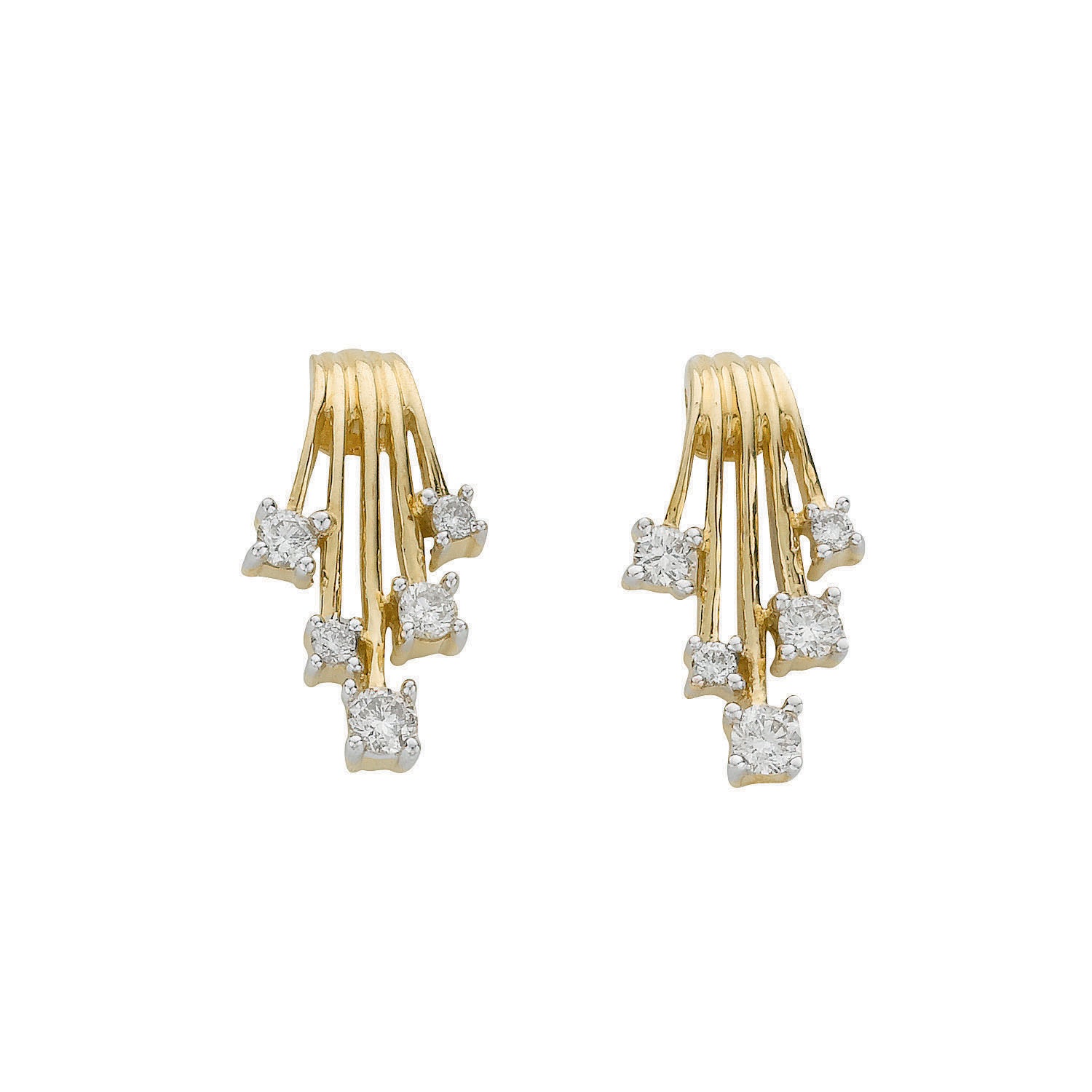 9ct Yellow Gold 0.25ct Diamond Studs Earrings