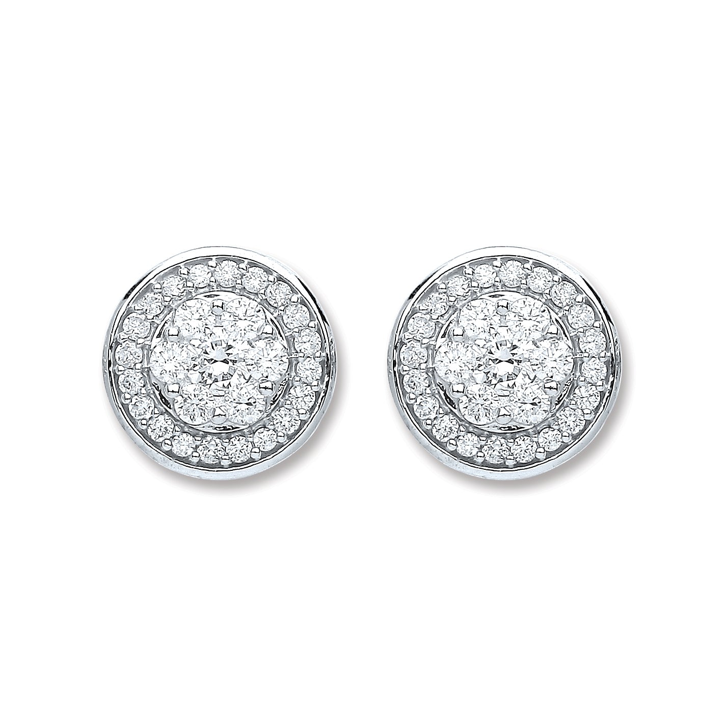 18ct White Gold 0.50ct Diamond Stud Earrings