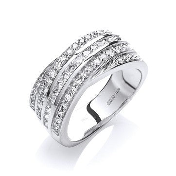 18ct White Gold 0.75ctw GH-SI Diamond Ring SIZE M