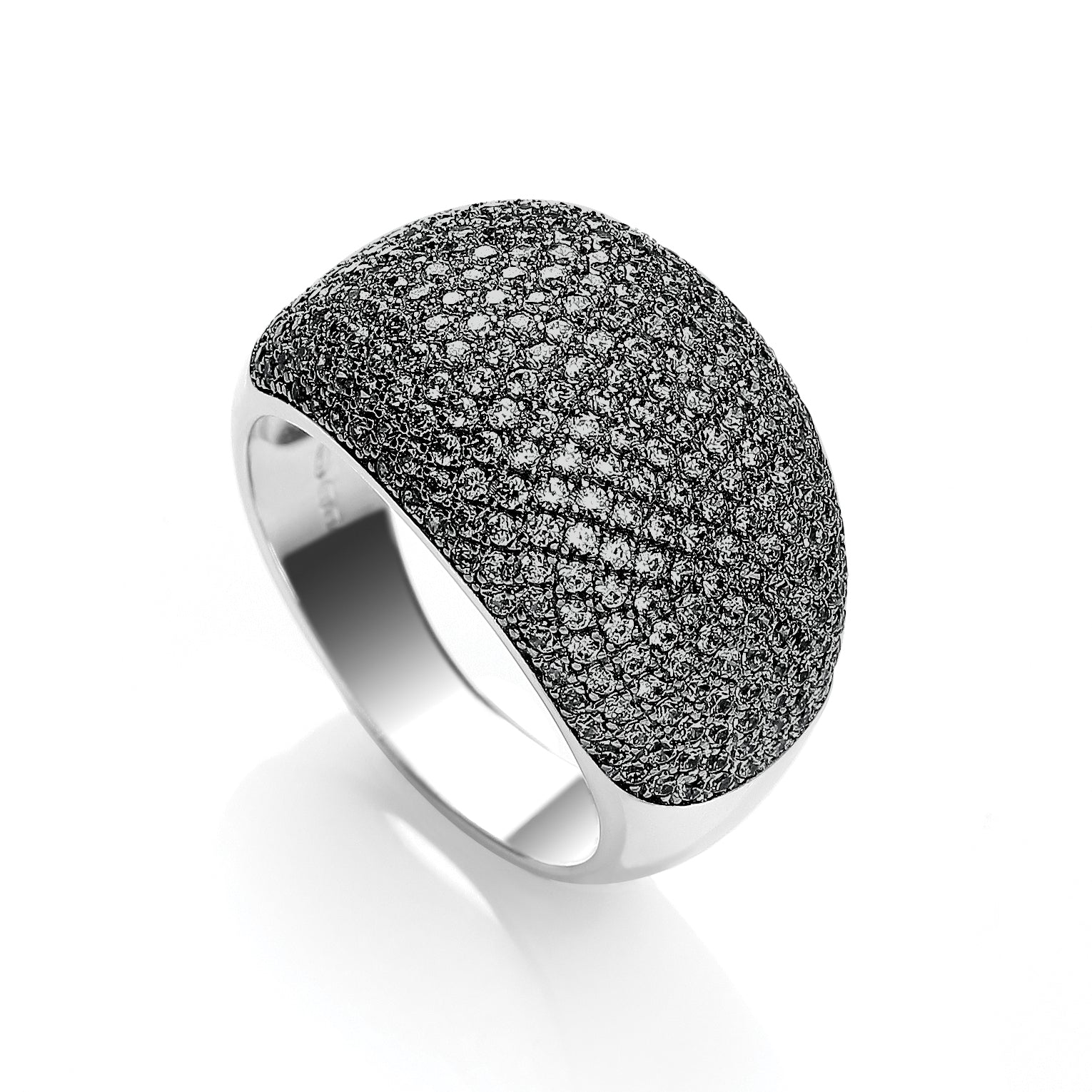 J-JAZ Micro Pave' Cocktail Ring 283 Black Cz