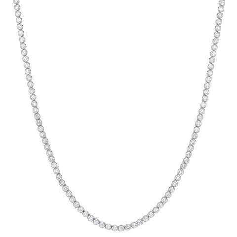 9ct White Gold 20.00ct Lab Grown Diamond Tennis Necklace IGI Certified