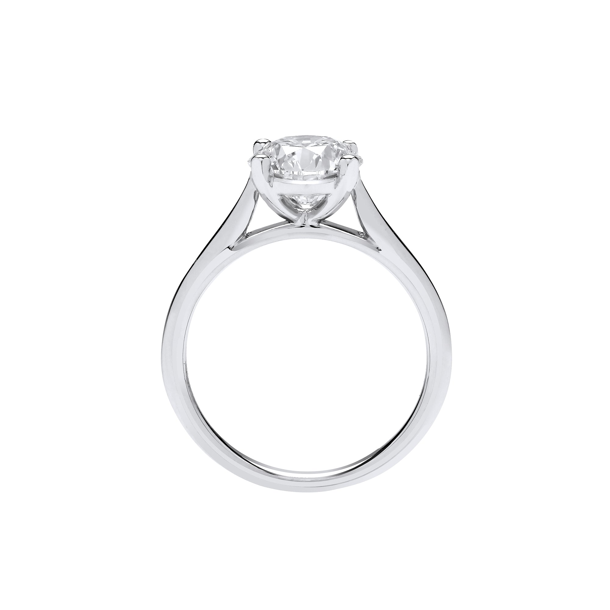 18ct White Gold 2.00ct Solitaire Lab Grown Diamond Ring IGI Certified