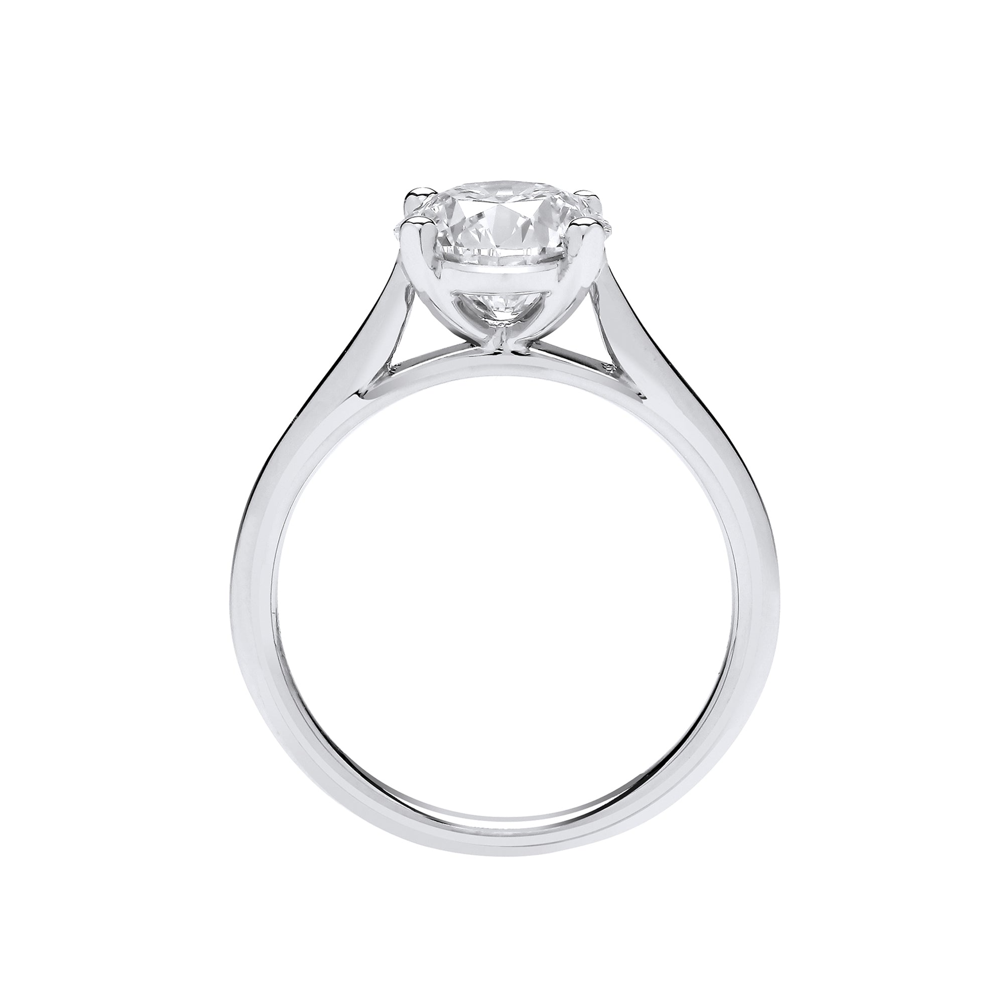 18ct White Gold 3.00ct Solitaire Lab Grown Diamond Ring IGI Certified