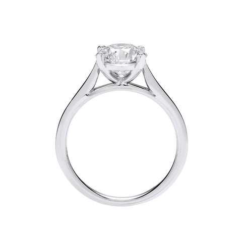 18ct White Gold 3.00ct Solitaire Lab Grown Diamond Ring IGI Certified