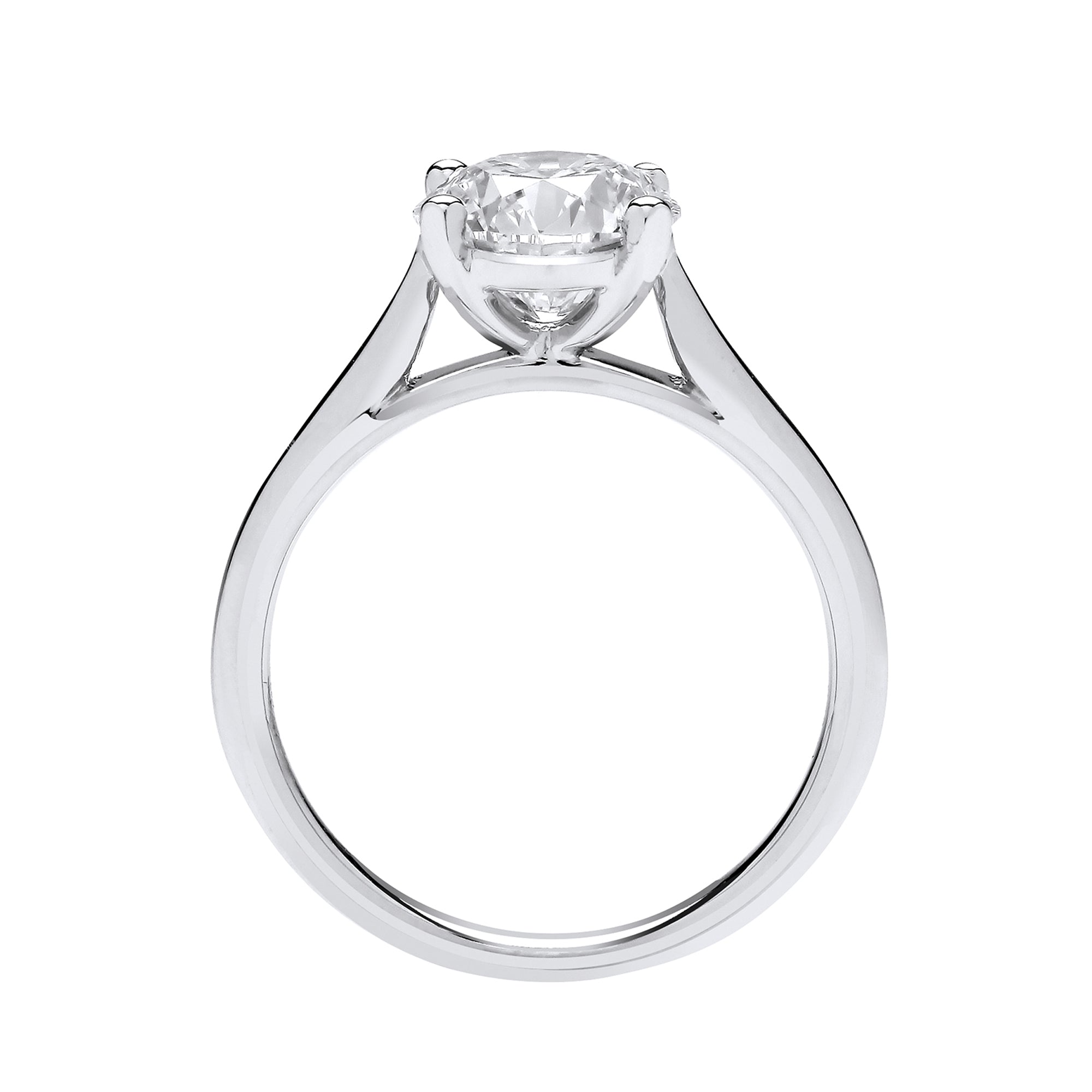 18ct White Gold 4.00ct Solitaire Lab Grown Diamond Ring IGI Certified