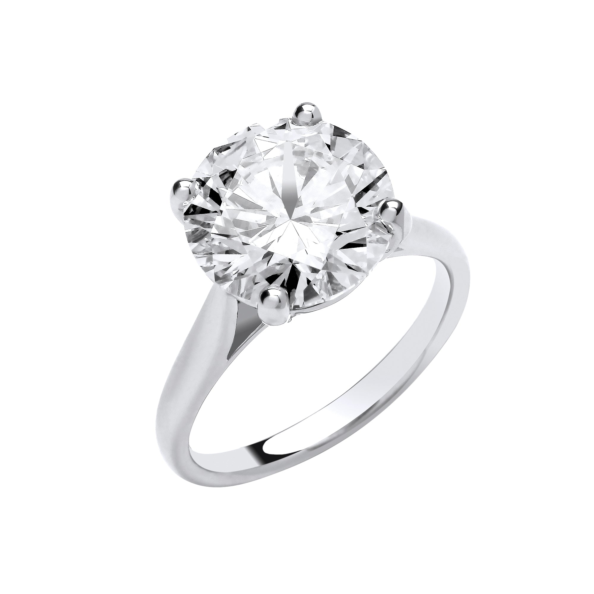 18ct White Gold 5.00ct Solitaire Lab Grown Diamond Ring IGI Certified