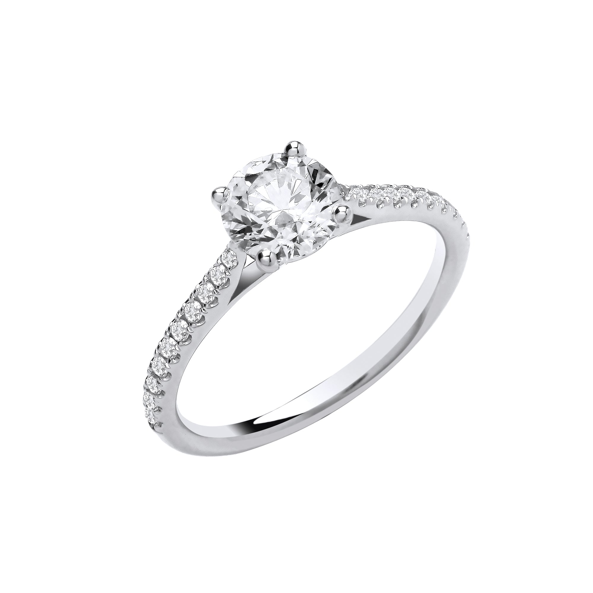 18ct White Gold 1.20ct Solitaire Lab Grown Diamond Ring IGI Certified