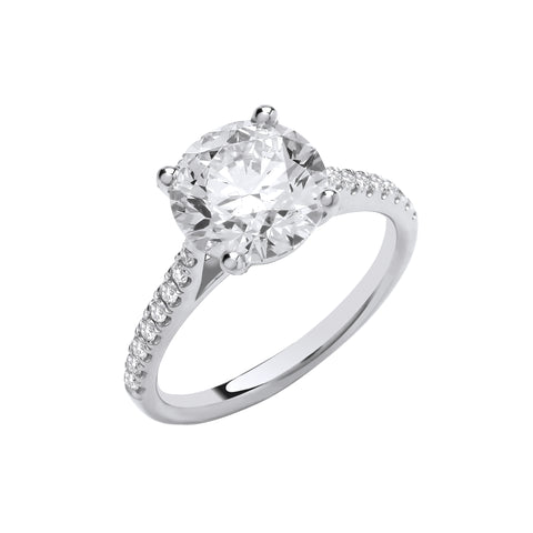 18ct White Gold 2.17ct Solitaire Lab Grown Diamond Ring IGI Certified