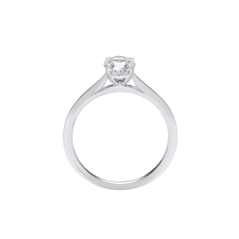 18ct White Gold 1.00ct Oval Lab Grown Diamond Ring IGI Certified