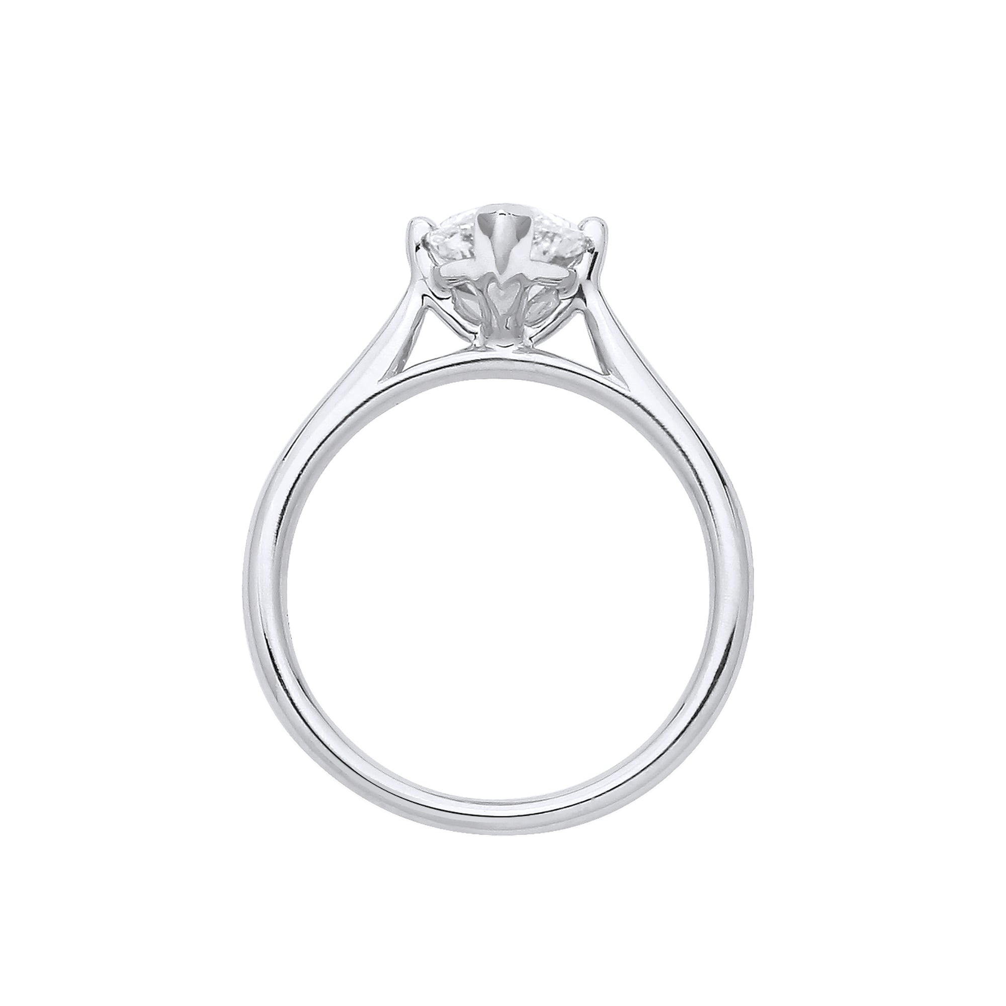 18ct White Gold 2.00ctw Marquise Cut LAB GROWN Diamond Ring IGI Certified