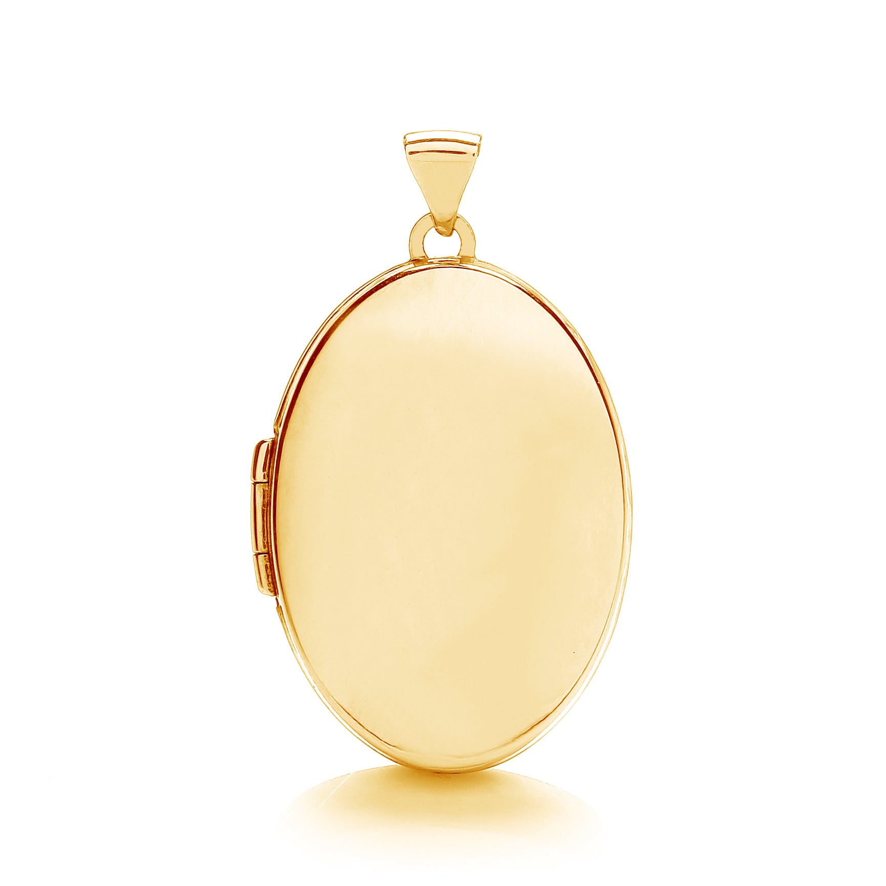 9ct Yellow Gold Oval Plain Locket