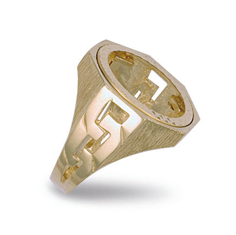 9ct Yellow Gold (Half) ID Sides Sovereign Ring