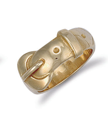 9ct Yellow Gold Buckle Ring