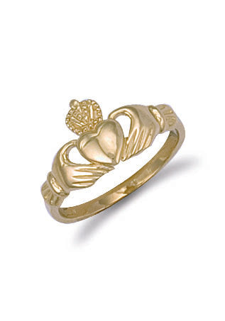 9ct Yellow Gold Baby Claddagh Ring