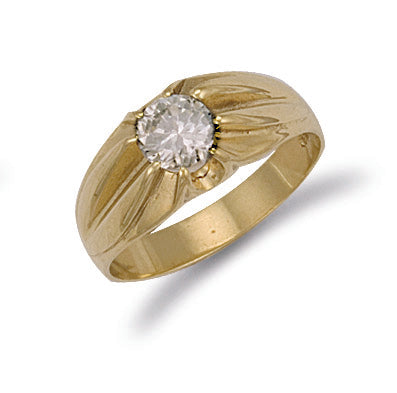 9ct Yellow Gold Cubic Zirconia Ring