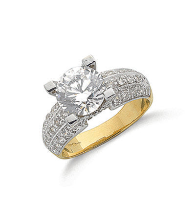 9ct Yellow Gold Fancy Cubic Zirconia Ring