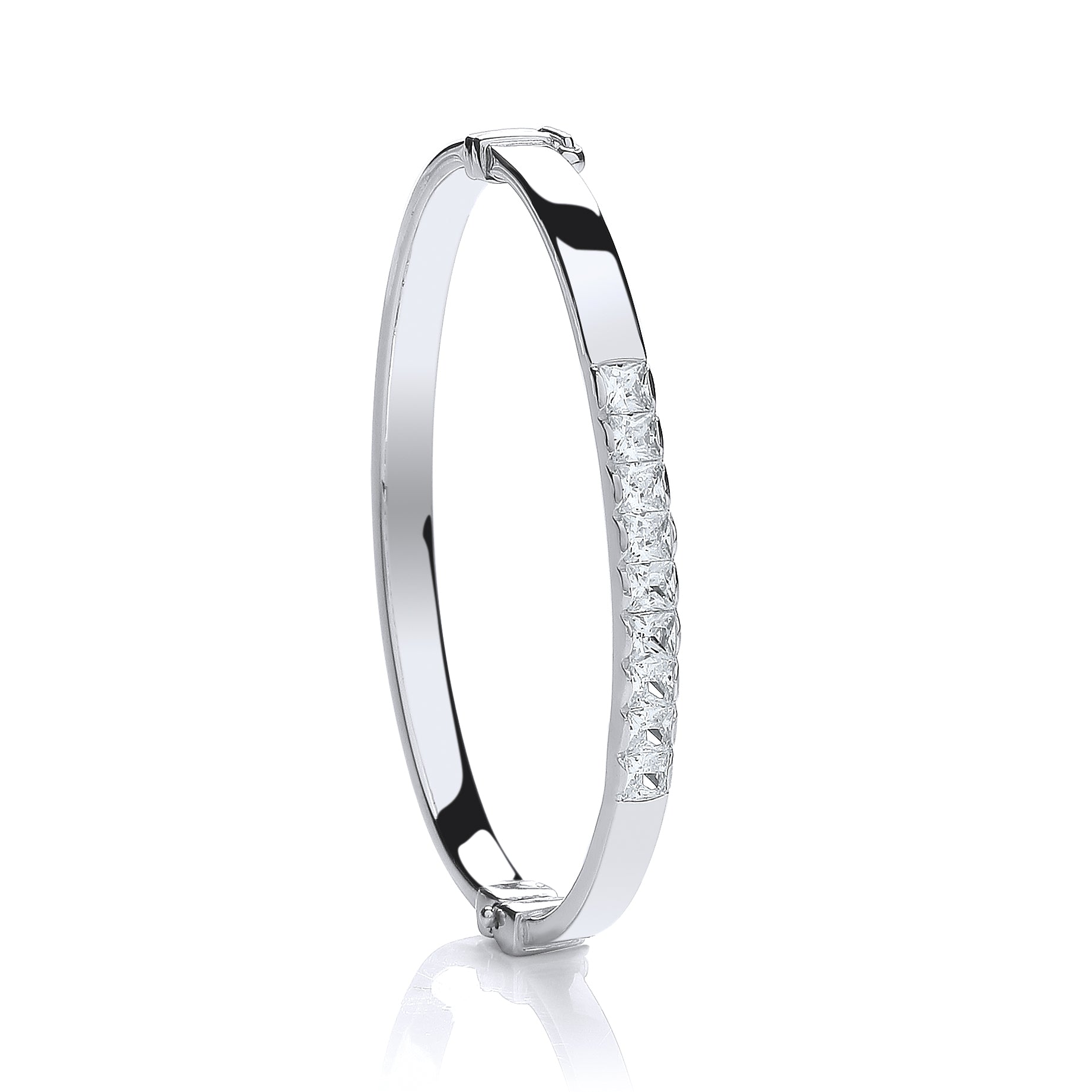 925 Sterling Silver Baby Cz Bangle