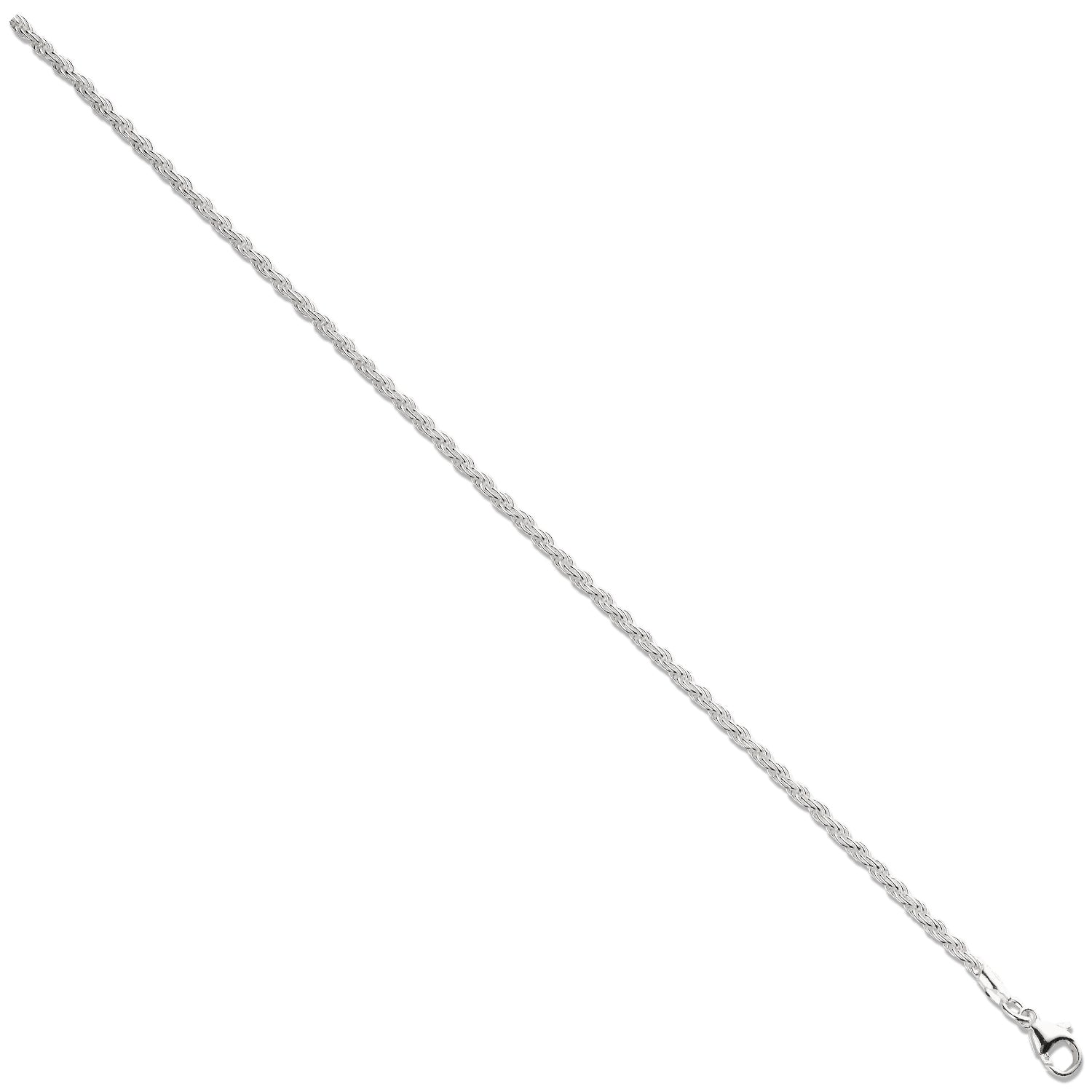 925 Sterling Silver 2.5mm Rope Chain / Bracelet