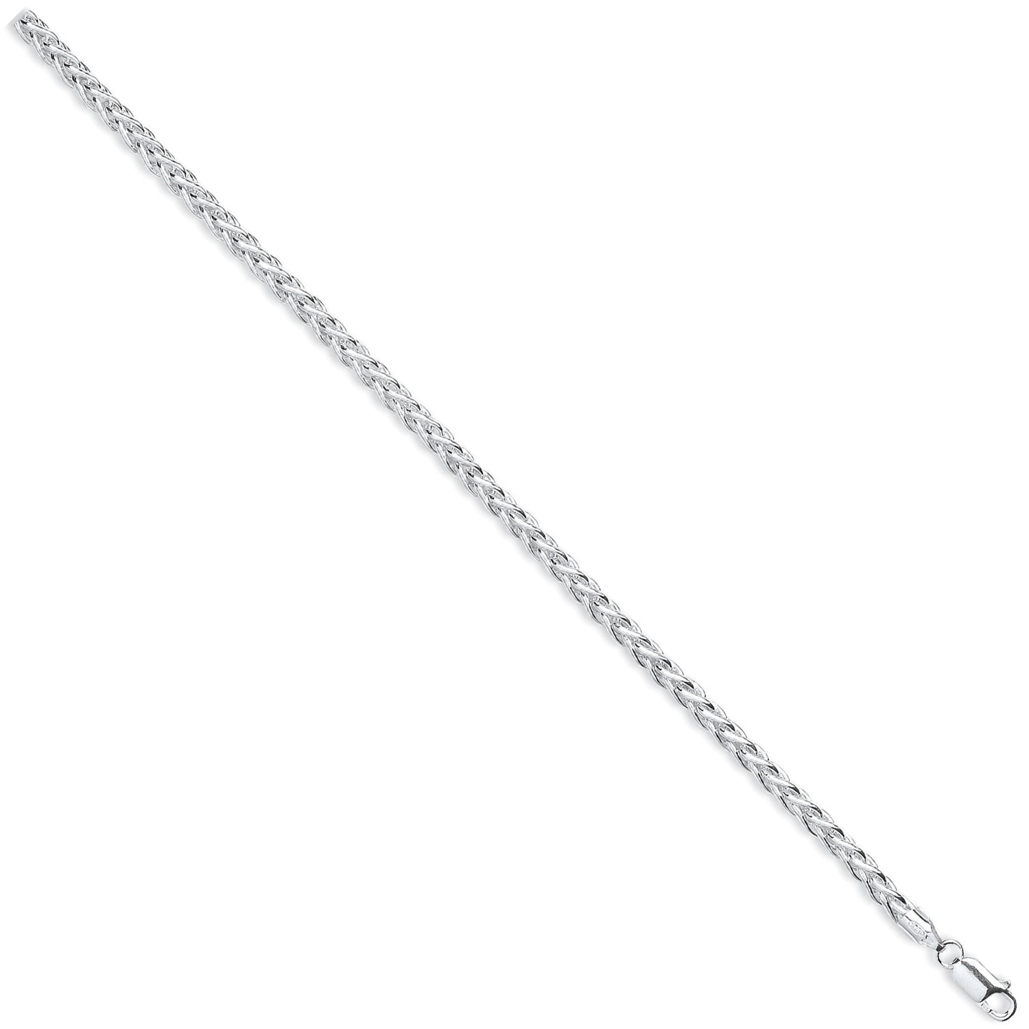 925 Sterling Silver 4.2mm Hollow Spiga Chain / Bracelet