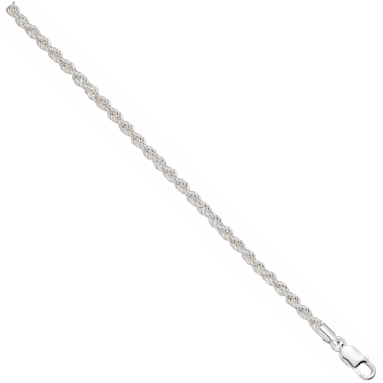 925 Sterling Silver 4.3mm Rope Chain / Bracelet