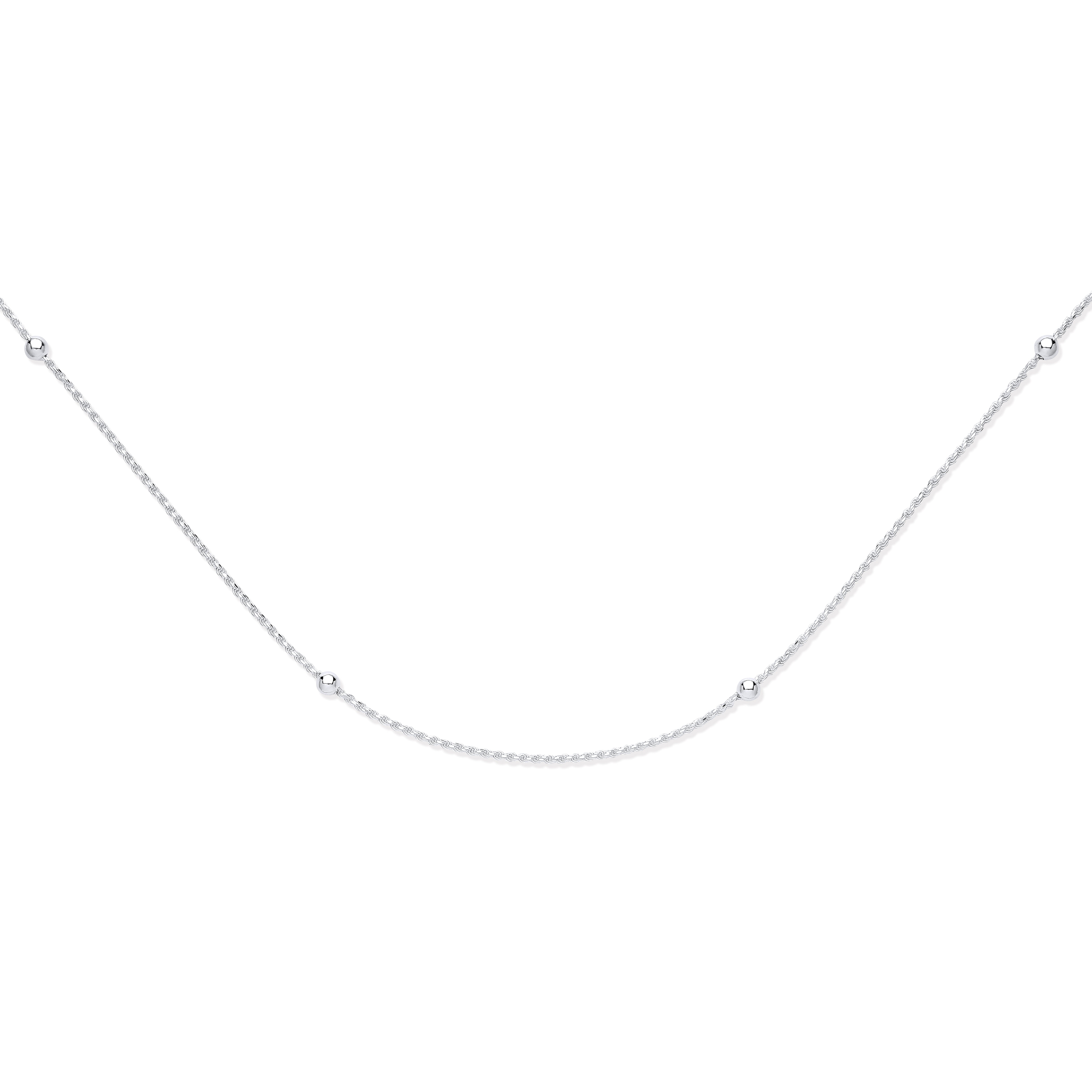 925 Sterling Silver Rope with Balls Chain