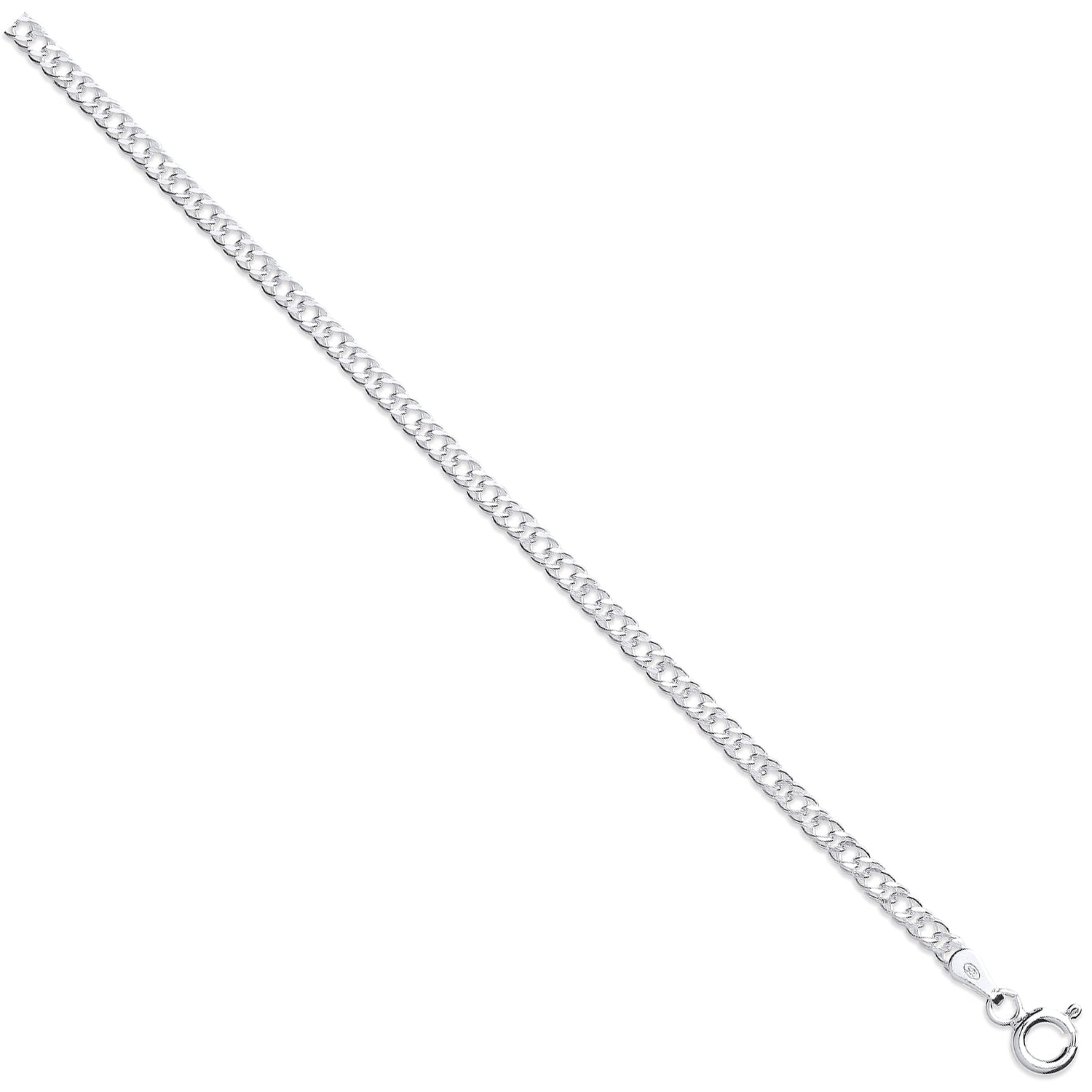 925 Sterling Silver Double Link 4.0mm Curb Chain