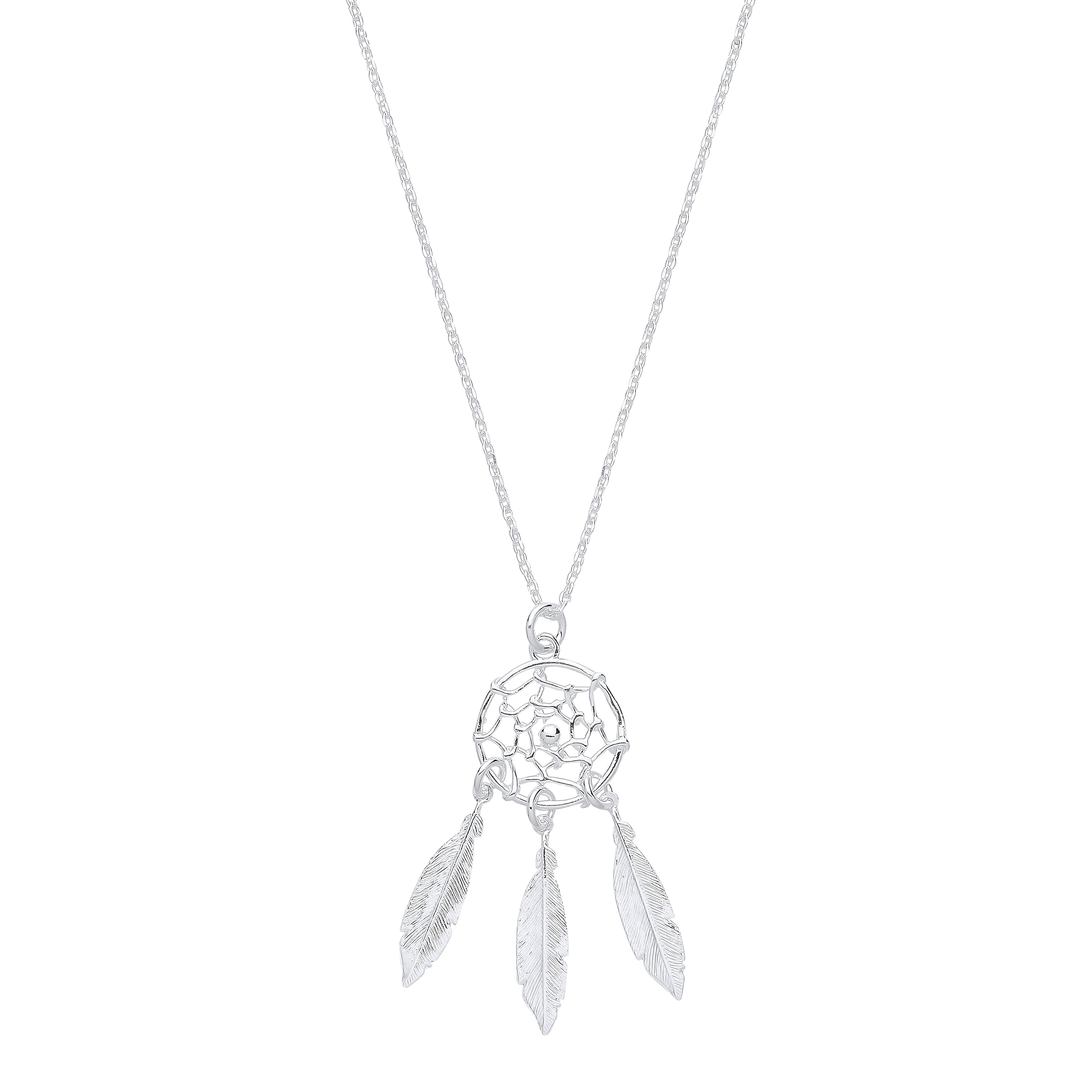 925 Sterling Silver Dream Catcher Pendant with Chain