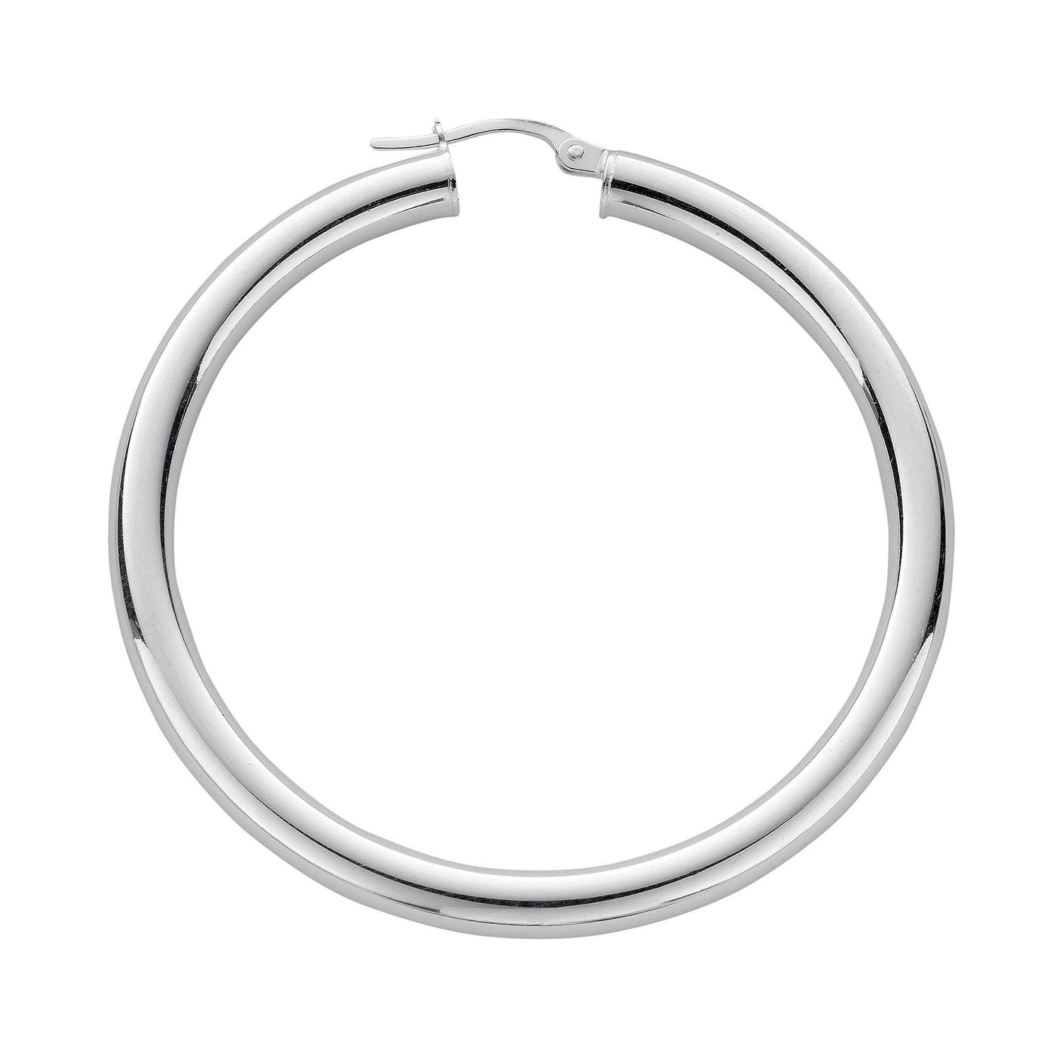 925 Sterling 48mm Silver Hoop Earrings