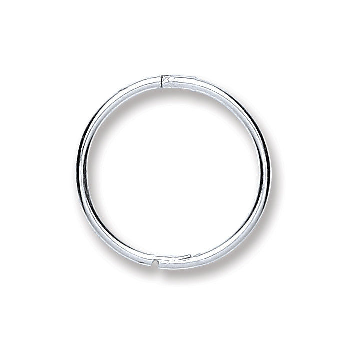 925 Sterling Silver 12mm Plain Hinged Sleepers