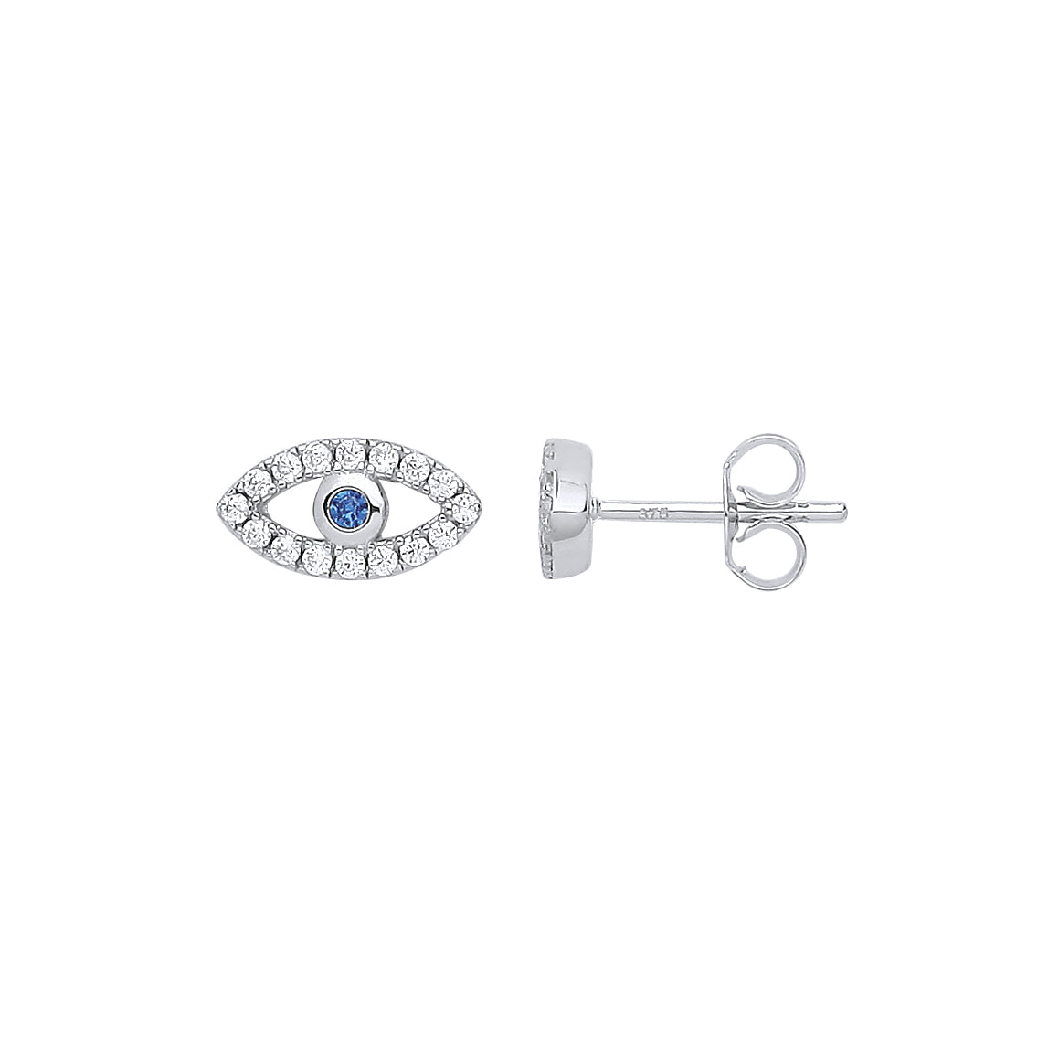 925 Sterling Silver Eye Studs