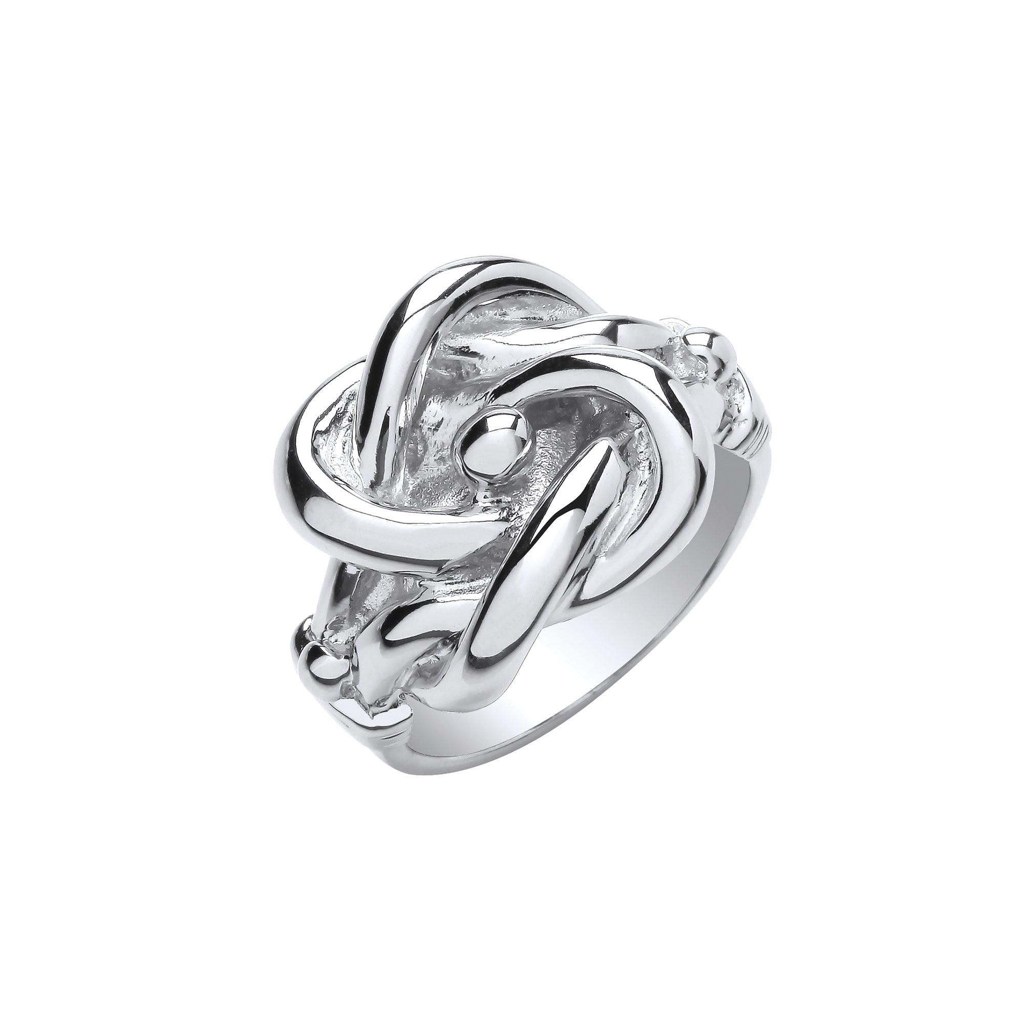 925 Sterling Silver Large Knot Gents Ring