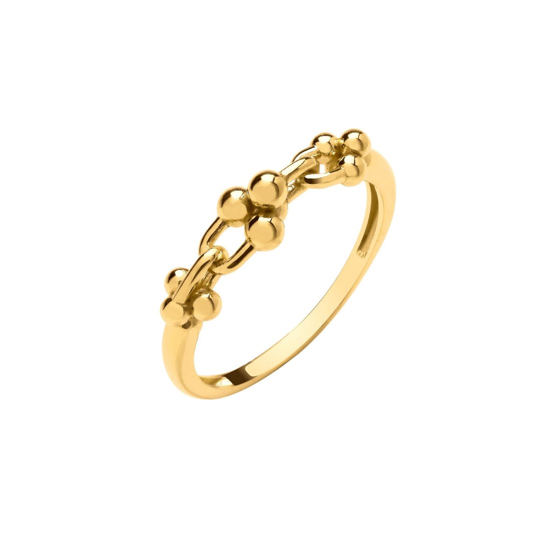 9ct Yellow Gold Bike Lock Ring