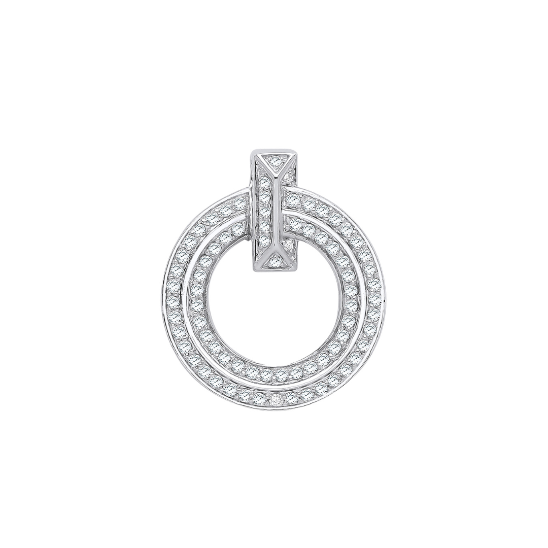 18ct White Gold 0.71ct Circle of Life Diamond Pendant