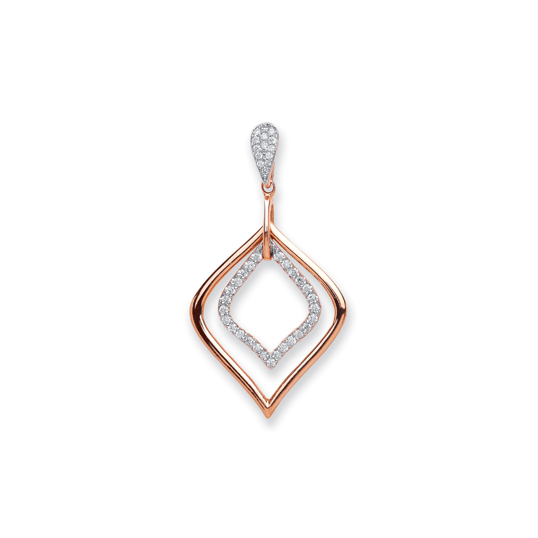 18ct Rose Gold 0.25ct Diamond Pendant