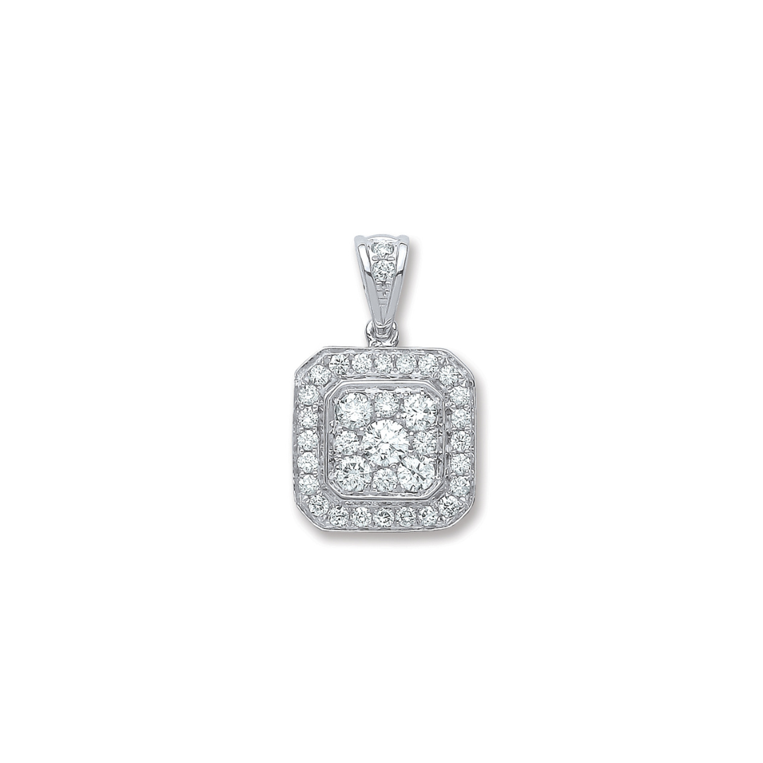 18ct White Gold 0.50ct Diamond Pendant