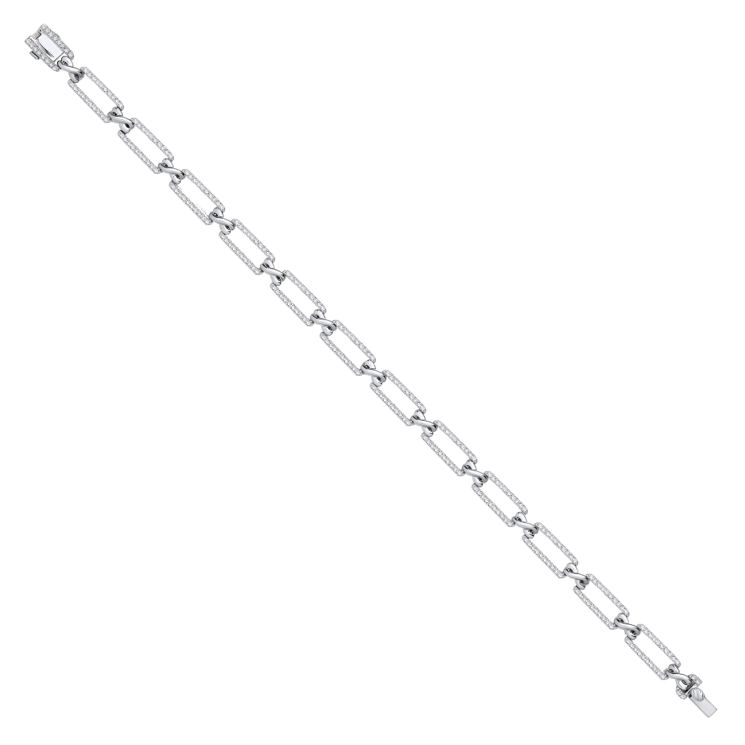 9ct White Gold 1.13ct Diamond Bracelet