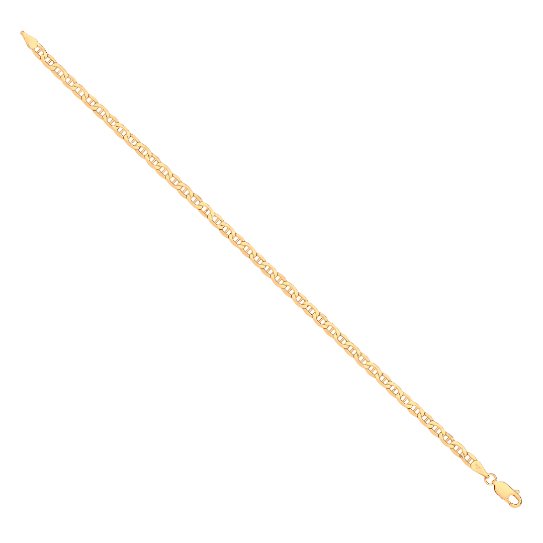 14ct Yellow Gold Flat Anchor 3.5mm Chain / Bracelet