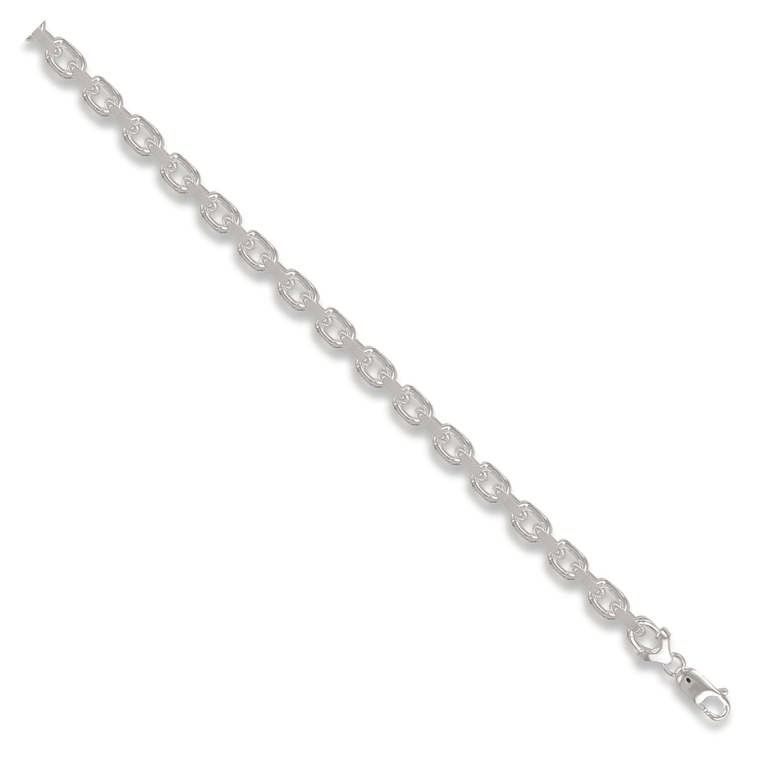 925 Sterling Silver 5.5mm Diamond Cut Belcher Chain / Bracelet