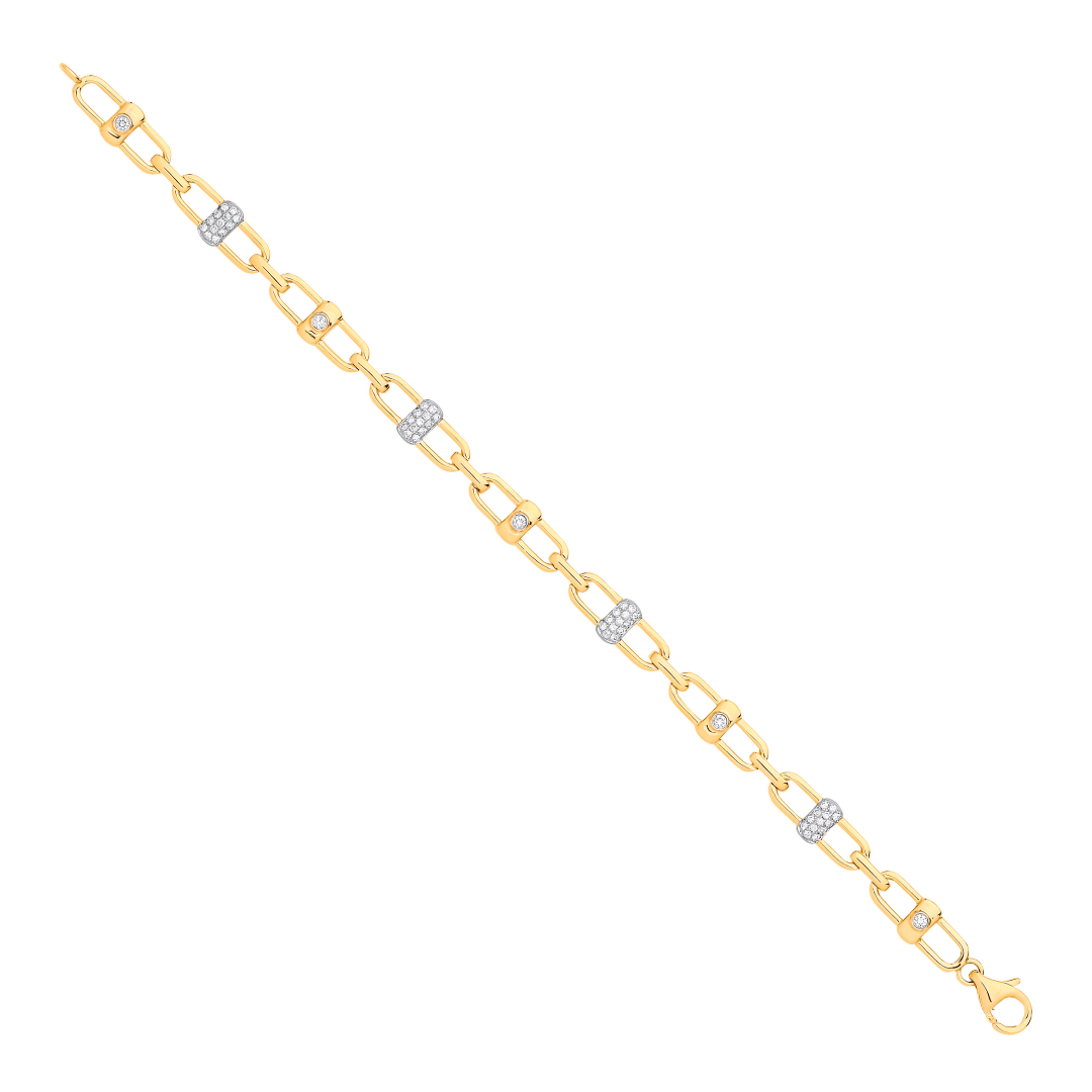 9ct Yellow Gold 0.38ct Diamond Bracelet