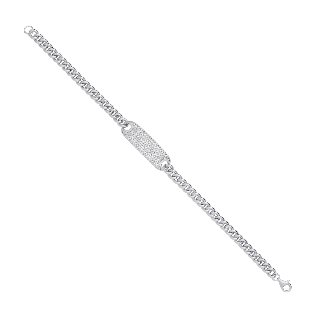 925 Sterling Silver 5.0mm Curb ID Bracelet