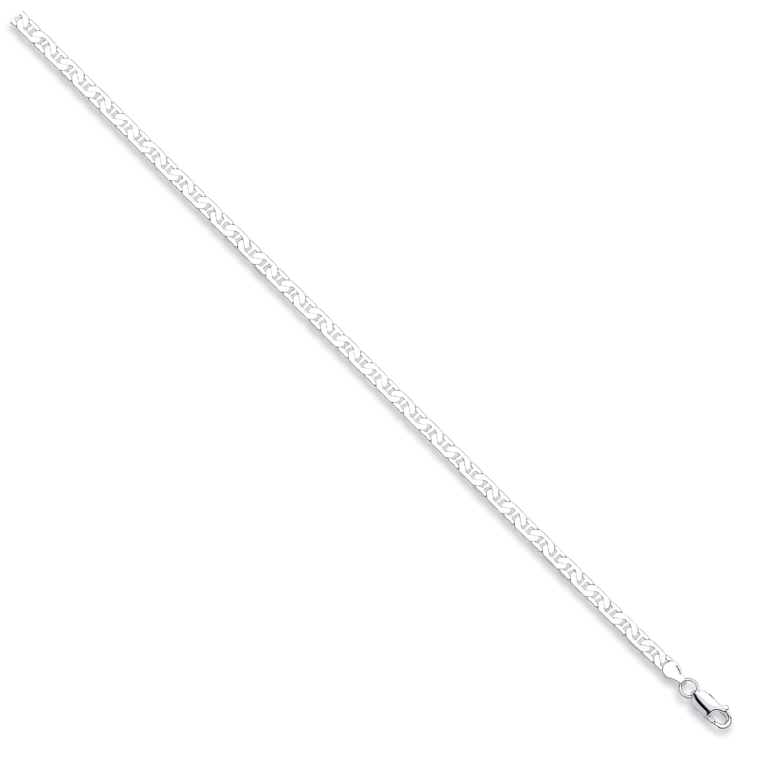 925 Sterling Silver 4.2mm Flat Anchor Chain / Bracelet