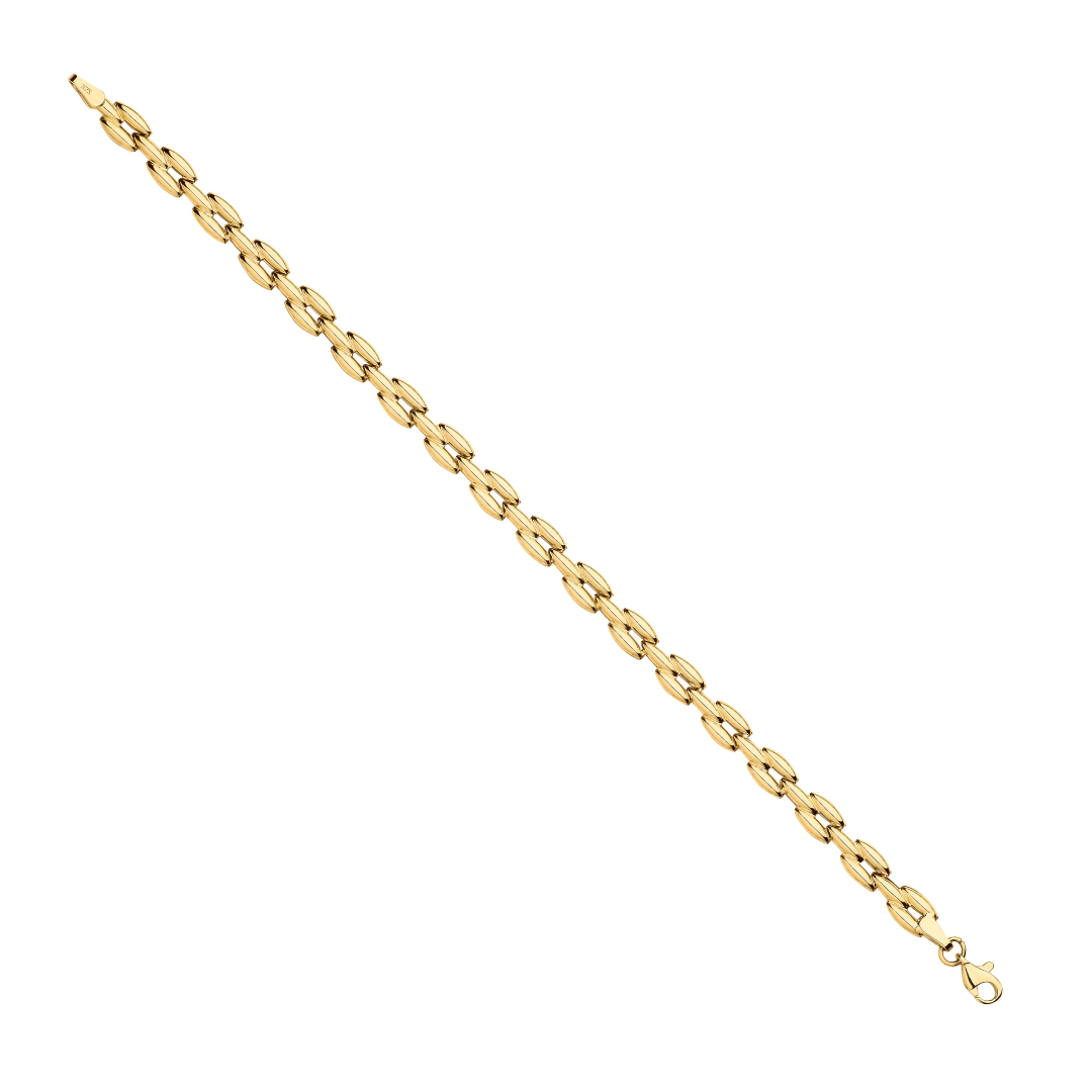 9ct Yellow Gold Panther Link Ladies Bracelet