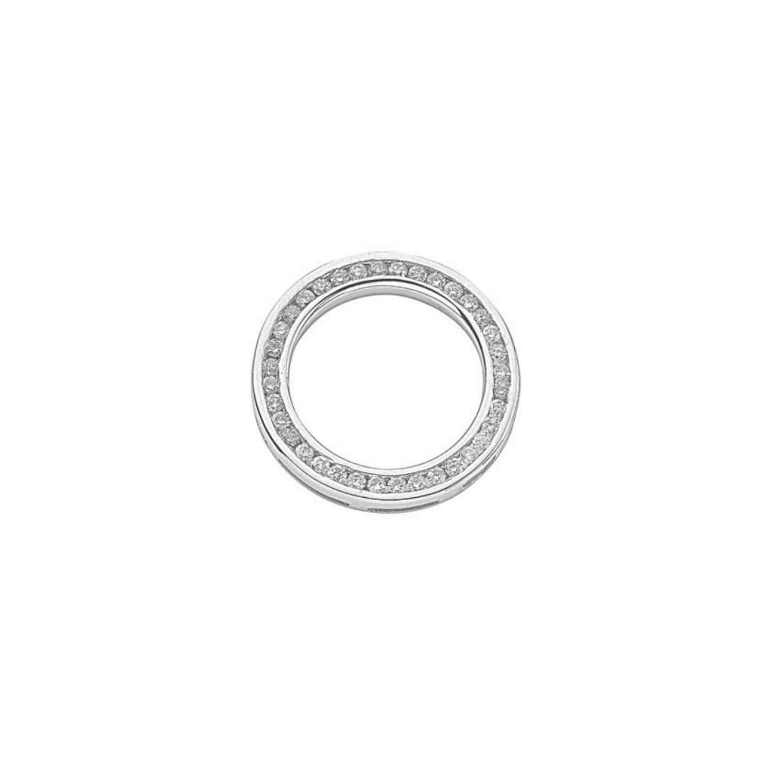 18ct White Gold 0.45ct Diamond Circle Pendant