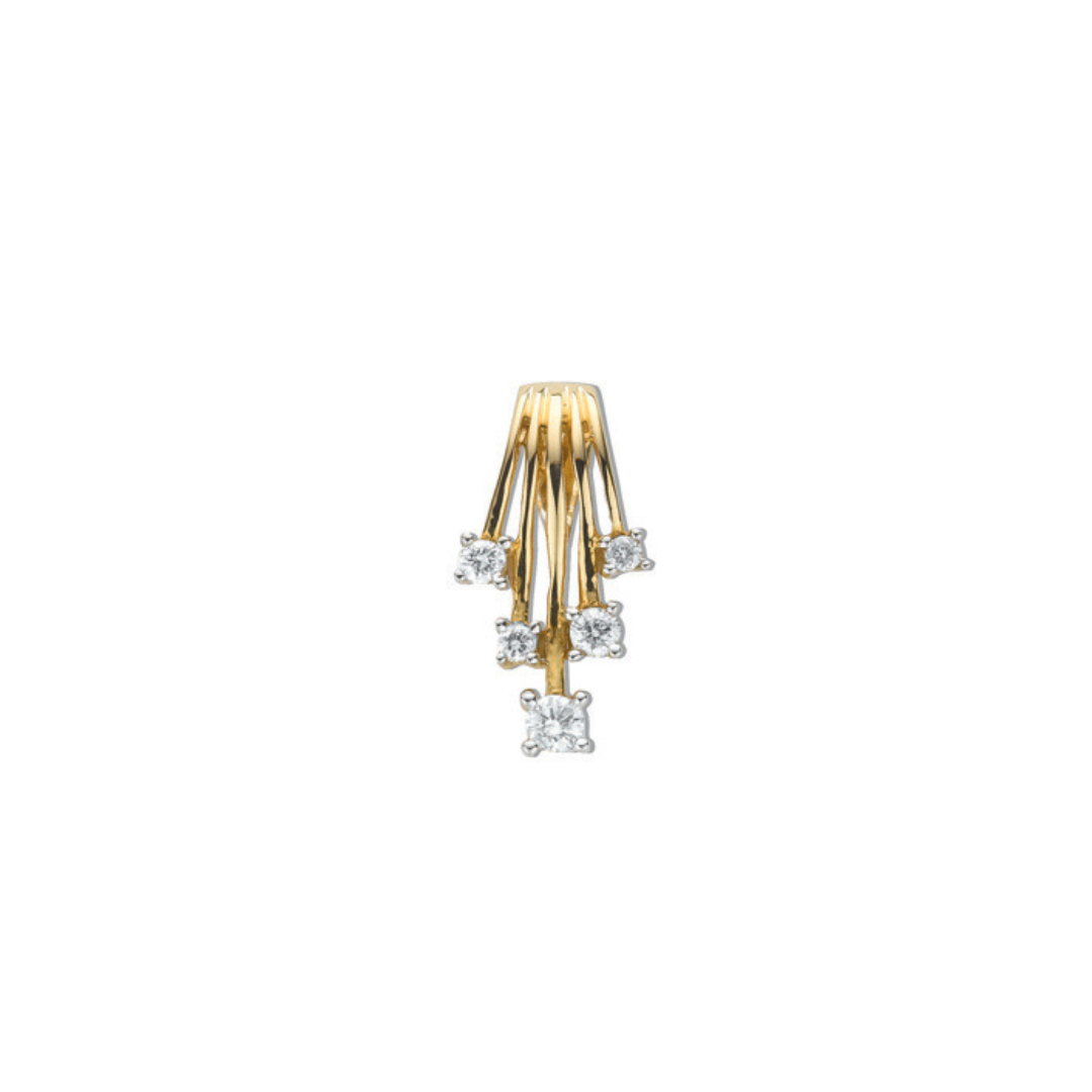 9ct Yellow Gold 0.25ct Diamond Drop Pendant