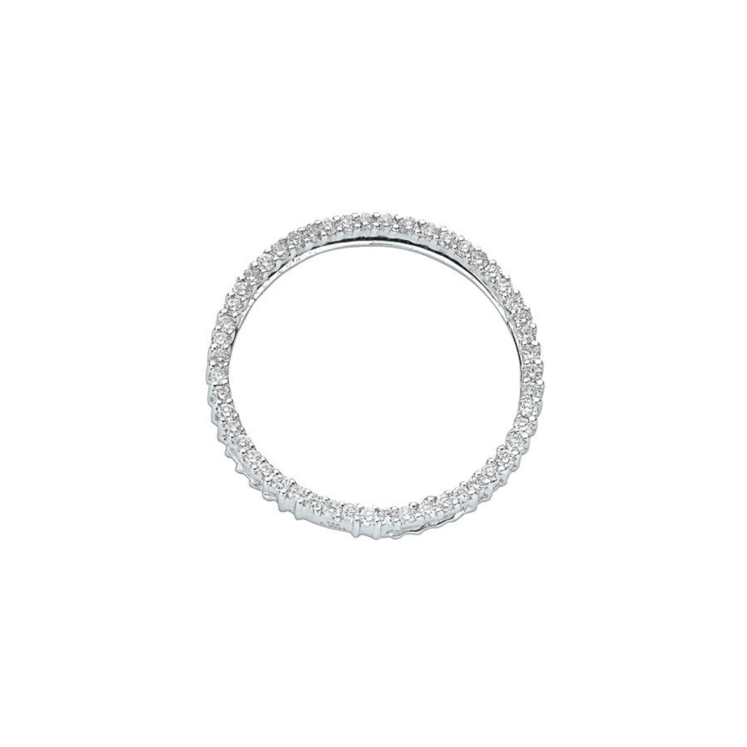 18ct White Gold 1.00ct Diamond Circle Pendant