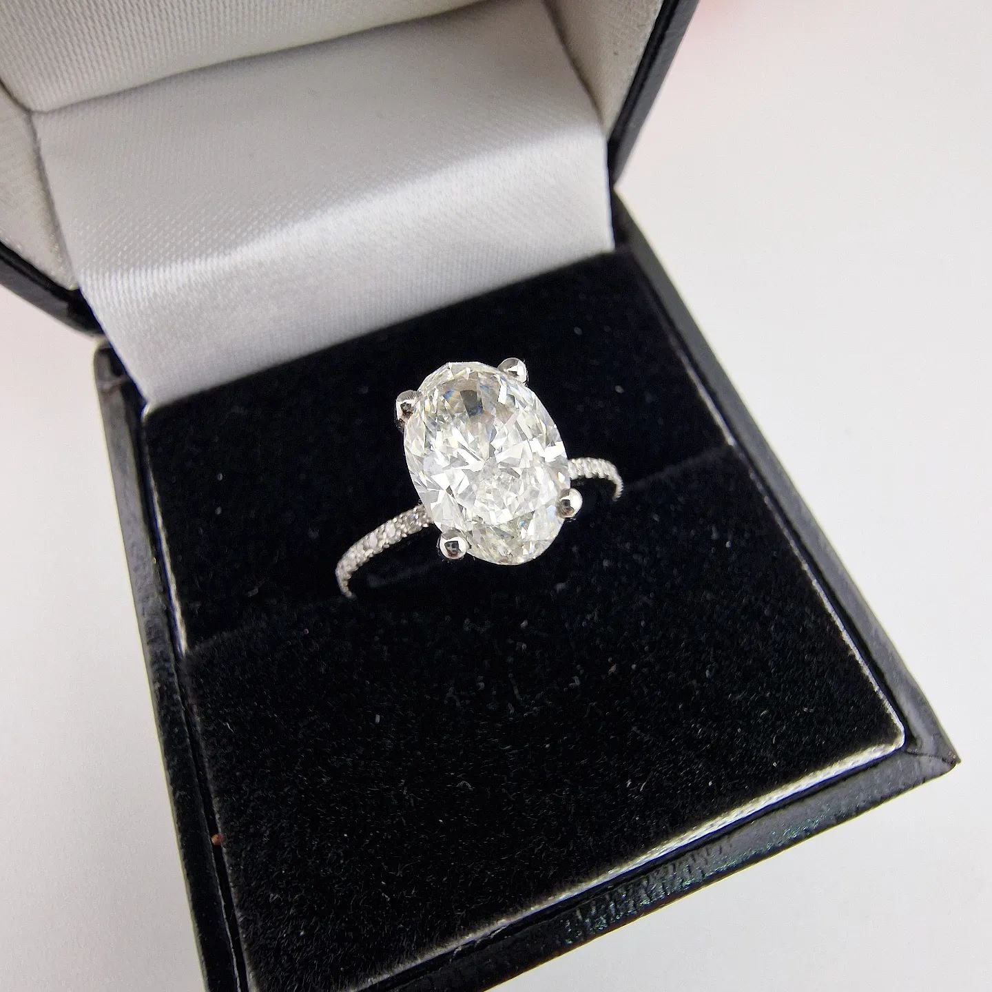 Platinum 1.79ct I SI2 Oval GIA Certified Diamond Ring