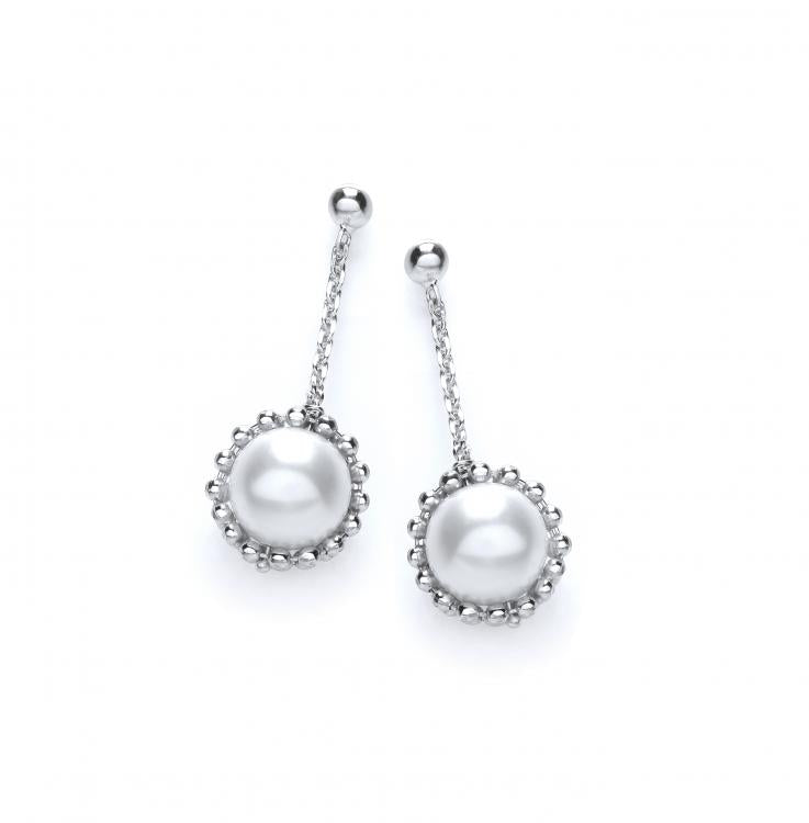 925 Sterling Silver Pearl Drop Earrings