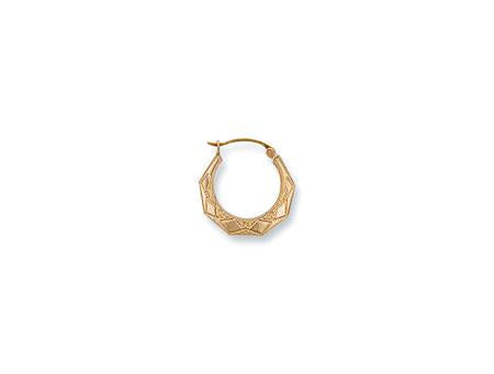 9ct Yellow Gold 17mm Diamond Cut Creoles