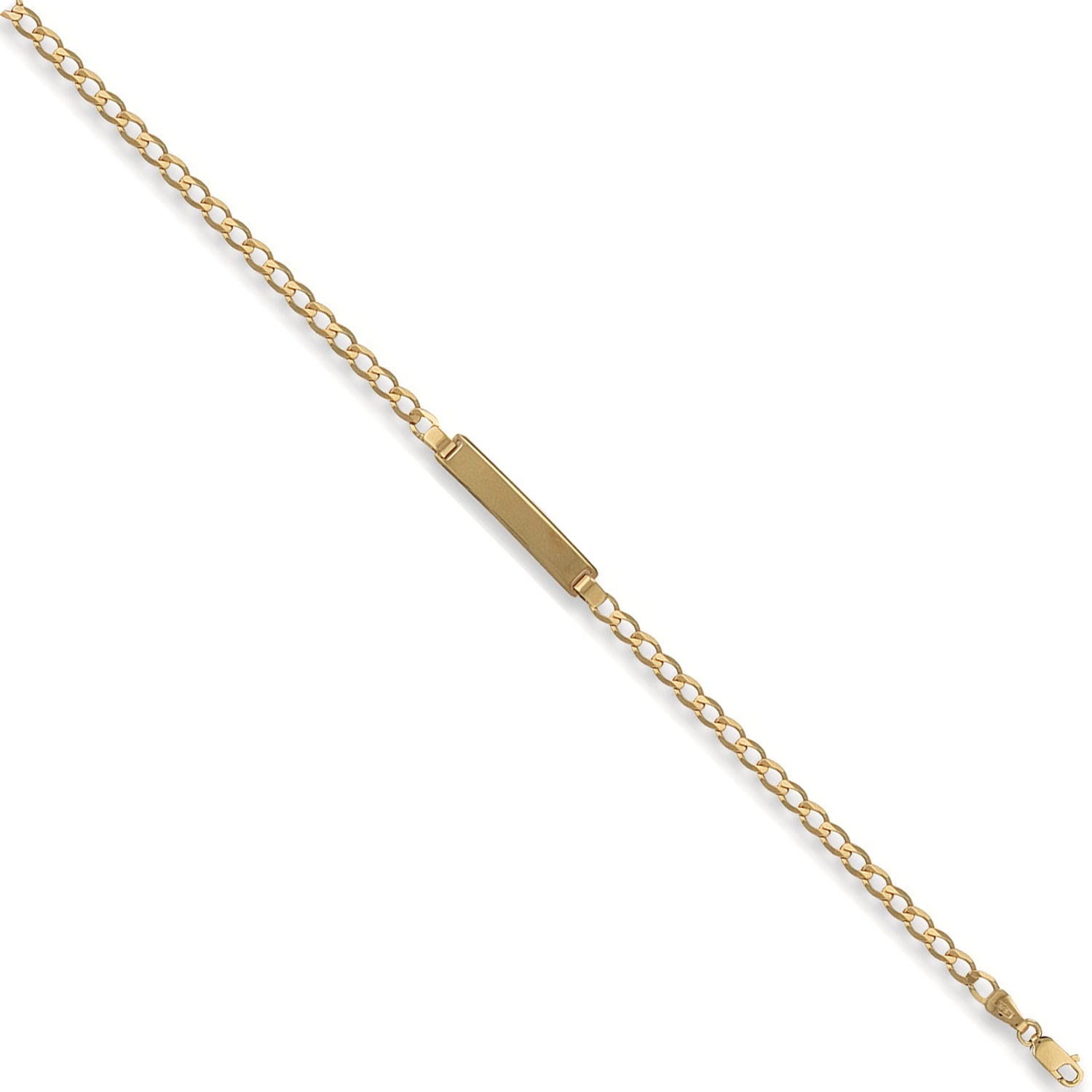 9ct Yellow Gold Childs/Ladies Curb ID Bracelet