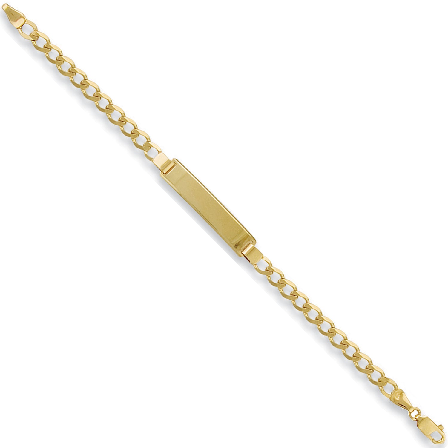 9ct Yellow Gold Child/Ladies Curb ID Bracelet